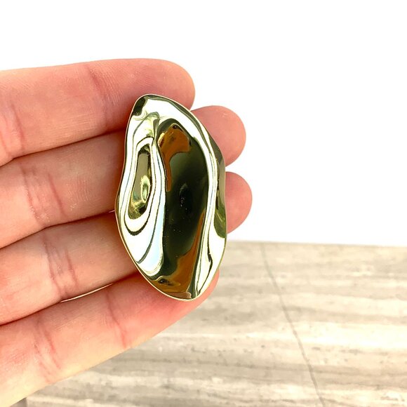 New ~ Anthropologie Shashi Barcelona Stud Gold Earrings - Picture 8 of 12